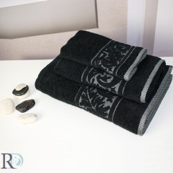 Frottír törölköző Mihaella 30/50 Fekete