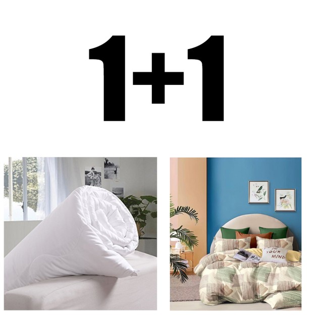 Paplan + Egyszemélyes ágynemű Bianco