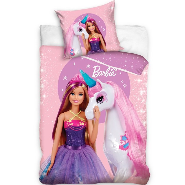3D pamutszatén ágynemű Barbie Póni