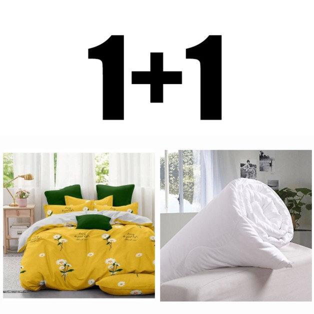 Akció! Dupla ágynemű Margarétaszál selyem + paplan