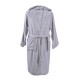 PUHA szürke kapucnis frottír köntös
