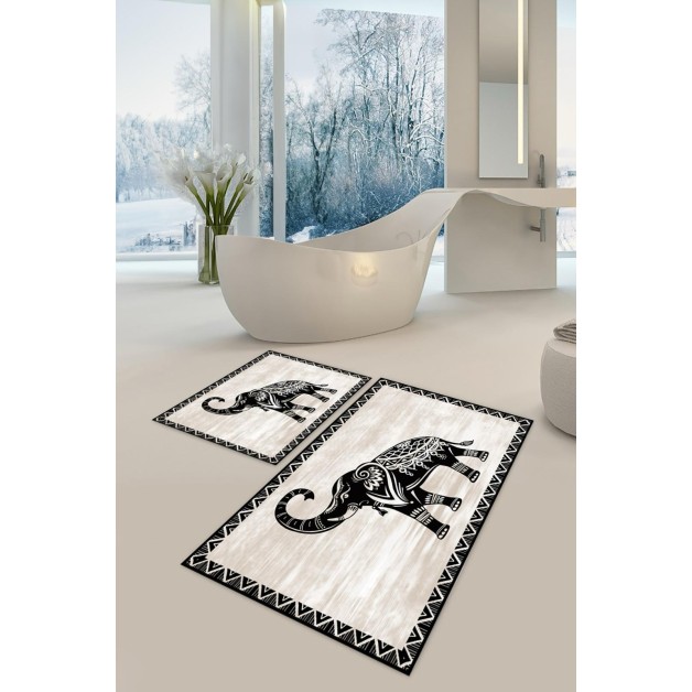 40/60 cm Frottír szőnyeg otthonra vagy fürdőbe Elefántka