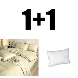 Dupla pamutszatén ágynemű pezsgő + párna