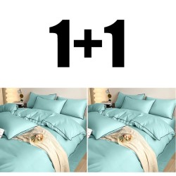 Két dupla ágynemű garnitúra aqua selyem