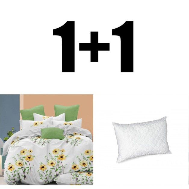 Egyszemélyes ágynemű Holliday mikroszatén + párna