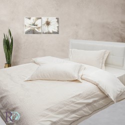 Prémium minőségű finom pamut ágynemű Plush Ecru