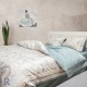 Prémium minőségű finom pamut ágynemű Marble Aqua