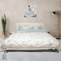 Prémium minőségű finom pamut ágynemű Marble Aqua