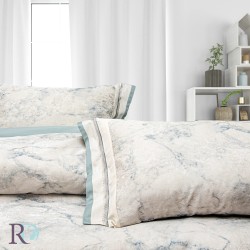 Prémium minőségű finom pamut ágynemű Marble Aqua