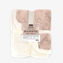 Puha takaró luxus dizájnnal Majestic 140/200 Rózsaszín