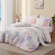 Dupla ágyhuzat 3D mikroszatén Patchwork