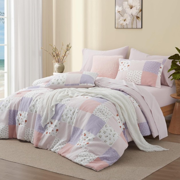 Dupla ágyhuzat 3D mikroszatén Patchwork