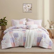 Dupla ágyhuzat 3D mikroszatén Patchwork