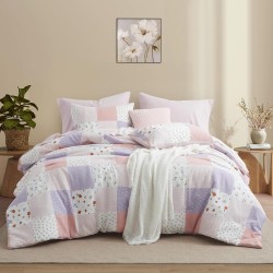 Dupla ágyhuzat 3D mikroszatén Patchwork