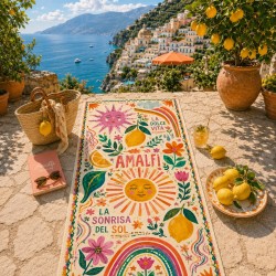 Puha pamut strandtörölköző Amalfi