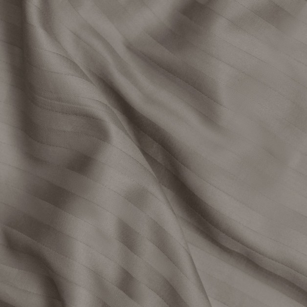 Seviliya pamutszatén lepedő, csíkos, 240×260 cm, sötétszürke