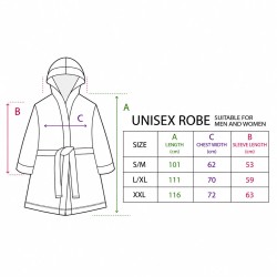 Unisex frottír köntös, fehér